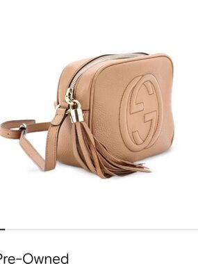 Gucci Soho Disco Crossbody Bag, beige